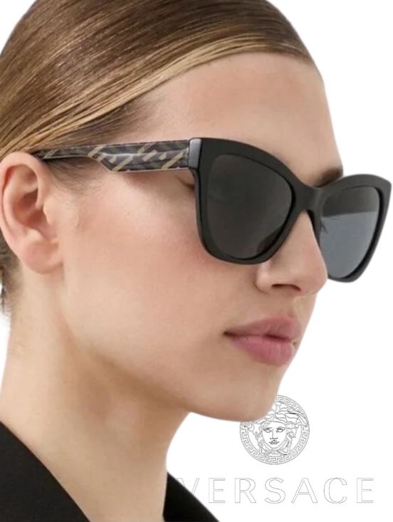 Versace Accessories - NEW VERSACE Sunglasses 4417U 5358/87 56mm Black-Dark Gray Logo Eyeglasses Unisex